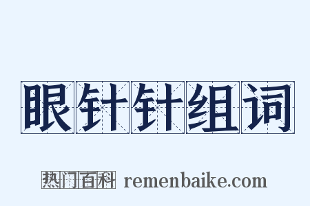 眼针针组词是什么意思的图片